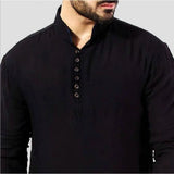 AIDASE  -  Arabic style fashion simple long men's pure color all-matching shirt Muslim robe aidase-shop