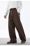 AIDASE  -  Spring New Men's Fashion Loose Simple Wide Leg Pants Basic Casual Solid Comfortable Straight Trousers Male Bottom Clothing aidase-shop