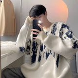 Aidase Tie Dye Sweater Men's New Style American Loose and Lazy Trendy Brand Youth Casual aidase-shop