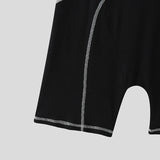 AIDASE  -  Men Bodysuits Patchwork Color-block O-neck Sleeveless Male Rompers Playsuits Streetwear Workout 2025 Summer Bodysuit Men aidase-shop