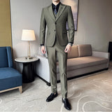 Aidase Spring Luxury Men High-end Suit Formal Groom Wedding Tuxedo Mens Work Party Slim Fit Suit 3 Piece ( Jacket + Vest + Pants ) 2024 aidase-shop