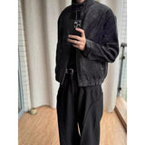 AIDASE  -  American Retro Workwear Harington Jaet Men Loose Casual Trend Spring Autumn Plaid  Baseball Coat Youth ular aidase-shop