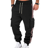 AIDASE  -  Men's Striped Side Cargo Joggers Loose Fit Drawstring Casual Sports Pants With Multi Pockets aidase-shop