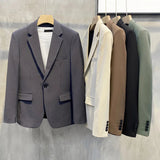 AIDASE  -  Casual Suit Jacket for Men in Spring and Autumn Slim and Free of Ironing Light Mature Style Handsome aidase-shop