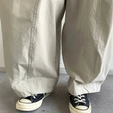 AIDASE  -  Casual American High-End Canvas Utility Pants Men Women Neutral Style Versatile CleanFit Wide Leg Pants Knife Edge Detail aidase-shop