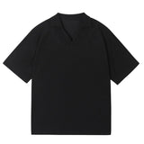 AIDASE  -  Summer New Men Ins Tide Chic High Street Young Style Casual Solid Color Pullover V-Neck Fashion Short Sleeve T-shirt HK5053 aidase-shop