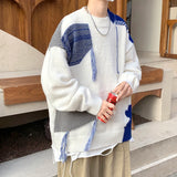 Winter Crew Neck Sweater Men Warm Fashion Casual Retro Knit Pullover Men Korean Loose Long Sleeve Sweater Mens Jumper Clothes