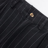 AIDASE  -  Vintage Men Linen Stripe Pants Breathable Loose Straight Trousers Streetwear Spring Autumn Simple Versatile Casual Suit Pants aidase-shop