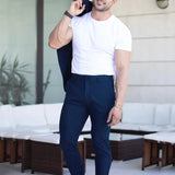 AIDASE  -  Spring Autumn Male Solid Color Slim Cargo Pants Homme Casual Fashion Simple All-match Pencil Trousers Sweatpants Men's Clothing aidase-shop