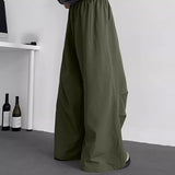 AIDASE  -  Men Cargo Pants Solid Color Drawstring Joggers Casual Trousers Men Oversize Streetwear 2025 Fashion Male Thin Long Pants aidase-shop