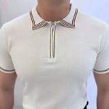 AIDASE  -  Ice Silk Knitted Thin Short Sleeved Men T-shirt Half Sleeved 2025 American Korea Fashion Male Tops Loose aidase-shop