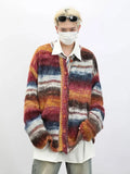 Aidase Knitted Sweaters for Men Sleeveless Striped Green Vest Man Clothes Waistcoat Gradient Color Neck High Quality Replica Street S V