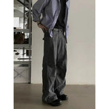 AIDASE  -  American Retro Loose Straight Overalls Men's Spring Autumn Multi-pocket Casual Trousers Casual Pants aidase-shop