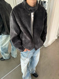 AIDASE  -  American Retro Workwear Harington Jaet Men Loose Casual Trend Spring Autumn Plaid  Baseball Coat Youth ular aidase-shop