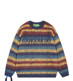 43.11Aidase American Street Personality Gradient Letter Round Neck Sweater for Men and Women in Autumn and Winter Lazy Style Couple Knitted aidase-shop