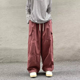 Aidase Japanese Men's Y2K Vintage Casual Cargo Baggy Wide Leg Pants Sweatpants Hip Hop Track Pants Men Harajuku Korean Style