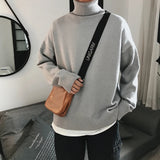 AIDASE  -  Men Oversized Turtleneck Sweaters Winter Korean Fashions Pullover Harajuku Black Knitwear aidase-shop
