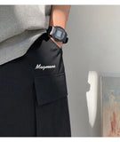 AIDASE  -  Japanese Streetwear Beige Cargo Capri Pants Women Harajuku Hippie Pockets Oversize Wide Leg Trousers Jogging Summer aidase-shop