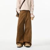 AIDASE  -  Beige Corduroy Pants Men Fashion Retro Brown Casual Pants Men Streetwear Korean Loose Wide Leg Pants Mens Vintage Trousers M-3XL