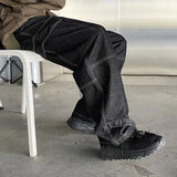 AIDASE  -  Autumn Cargo jeans men Wide Leg Denim pants Loose Jeans Straight Baggy Men's Jeans hip hop Streetwear Neutral denim Trousers aidase-shop