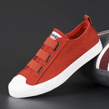 AIDASE  -  New Men's Casual Canvas Sneakers Flat-Sole Breathable Round Toe Trendy Unisex Students Canvas Shoe Elastic Band Soft Insole aidase-shop