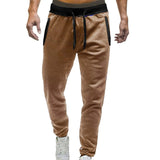 AIDASE  -  Loose Fit Casual Trousers for Men Youth Elastic Straight Leg Long Pants Pure Color Korean Sle Cotton Blend Daily Wear aidase-shop