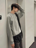 AIDASE  -  Light ey Heavyweight round Ne Hoodie for Men Trendy Brand Cool Base Layer irt Cleanfit Overhead Jaet Autumn Wear aidase-shop