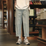AIDASE  -  Summer Japanese Baggy Straight Pants Men Streetwear Fashion Jogger Harem Pantalones Hombre New Casual Y2K Preppy Trousers aidase-shop