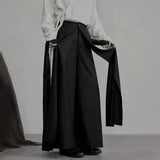 AIDASE  -  Men Wide Leg Pants Solid Color Button Joggers Casual Irregular Trousers Men Streetwear Loose 2025 Fashion Men Long Pants aidase-shop