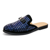 Aidase Men Half Slipper Shoes For Men Rhinestone Luxury Loafers Fashion Zapatillas Hombre Casual Shoes Sapato Social Masculino Mules aidase-shop