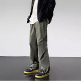 AIDASE  -  Youth Mesh Breathable Quick Drying Breasted Green Pants for Men Summer American Outdoor Hiking Trend Non Elastic Casual Pants aidase-shop