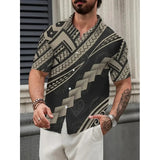 AIDASE  -  Summer new casual trend simple plant pattern short sleeve shirt aidase-shop