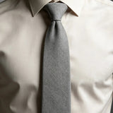 AIDASE  -  8cm British Style Casual Brown Khaki Plaid Clip Ties For Men Adult Polyester Wool Solid Gray Necktie Business Free Knot Lazy Tie aidase-shop