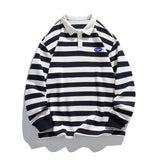 AIDASE  -  Spring Autumn Loose ex Long Sve  Ne Sweatirt Striped Japanese Sle Casual Faion Youth ular Wear aidase-shop