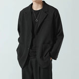 AIDASE  -  Autumn Winter New Fashion Men's Solid Color Trendy Casual Business Simple Basic Long Sleeve Suit Coats Male Blazers Clothes Tops aidase-shop