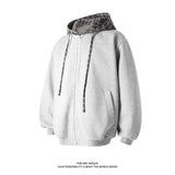 Aidase Plaid Splicing Hooded Cardigan Jacket Men 2025 New Japanese Streetwear Loose Casual Jacket Couple Hoodie Male Outerwear