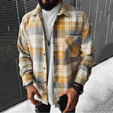 Aidase Vintage Men Plaid Shirt Oversize Fashion Loose Long sleeved Cardigan  Tops 2024 Spring Autumn Casual Shirts Streetwear For Mens aidase-shop