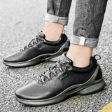 Aidase Fashion Men Shoes Men Genuine Leather Shoes Casual Lace-up Shoes Breathable Fashion Sneakers New aidase-shop