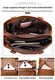 AIDASE  -  Urban Simple Style Large Capacity Soft Leather Handbag Commuter Single Shoulder Crossbody Bag Quality Feel Tote Bag aidase-shop