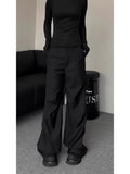 AIDASE  -  Folded Western Sle Pants for Boys Youth Casual Loose Fit Trousers with Decorative Stitching And Straight Leg Design aidase-shop