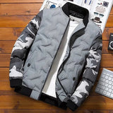 AIDASE  -  Mens Winter Jackets Coats Stand Collar Print Outerwear Men Camo Bomber Jacket Men's Windbreaker Thick Warm Male Slim Parkas Coat aidase-shop