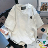 22.1Aidase American Summer Men and Women Street Personality Letter Print Round Neck Short Sleeve Couple Loose Hip Hop Casual T-shirt Top aidase-shop