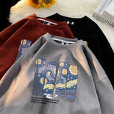 Aidase Night Sky Graphic Men Sweatshirts Suede Hip Hop Harajuku Clothes Trendy Spring New Brand Pullovers Male Long Sleeve Autumn Hoody aidase-shop