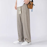AIDASE  -  Summer High Quality Ice Silk Wide Leg Pants for Men's New Trendy Versatile Floor Sweeping Straight Leg Casual Sports Pant aidase-shop