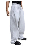 AIDASE  -  Men Drawstring Waist Loose Straight Leg Wide Leg Sports Sweatpants With Pockets aidase-shop