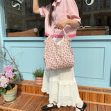 AIDASE  -  Small Floral Shoulder Canvas Bag Spring and Summer Fresh Thin Tote Bag Large Capacity Holiday Beach Bag Luxury Handbag aidase-shop