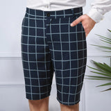 AIDASE  -  Breathable Fit Beach Shorts Swimwear Mens High Waist Casual Suit Plaid Small Straight Leg Mens Shorts Short De Corrida Masculino aidase-shop