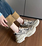 AIDASE  -  Women's Summer New Mesh Breathable Platform Wedge Sneakers Thick Sole Casual Chunky Dad Shoes aidase-shop