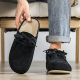 AIDASE  -  Lefu Shoes Men's Lightweight Bean Shoes Summer One Step Push Lazy Breathable Casual Half Support Slippers for Men aidase-shop