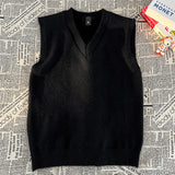 AIDASE  -  Fashion Niche Jacquard Design Pattern Men Sweaters Versatile Casual Comfortable Autumn and Winter Warm V-Neck Knit Sweater Vests aidase-shop
